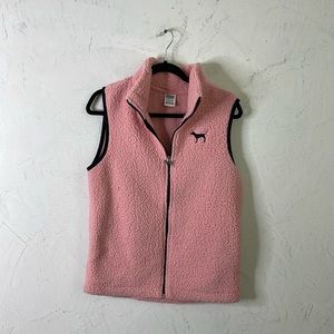 Pink pink Sherpa vest size S